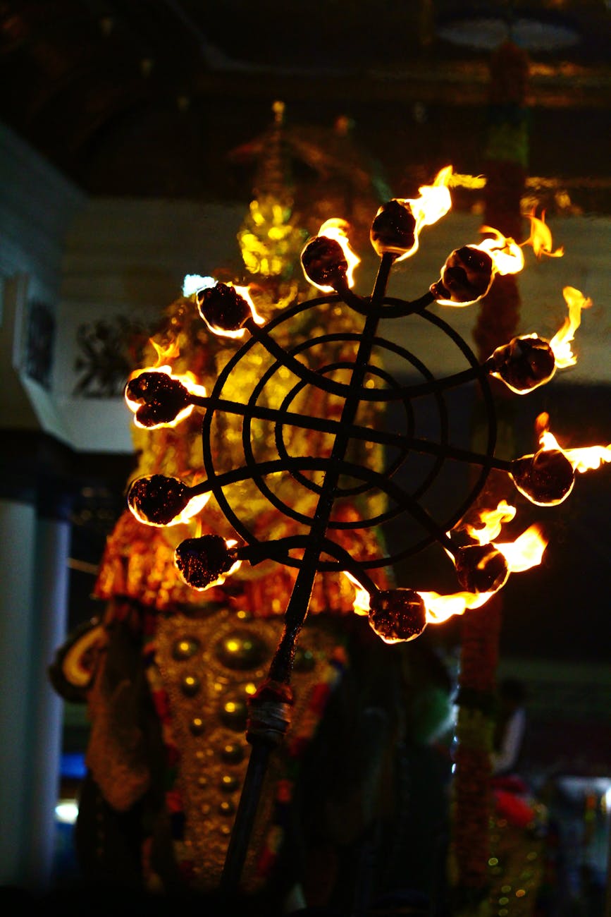 Sanatana Dharma, fire ritual in an indian temple